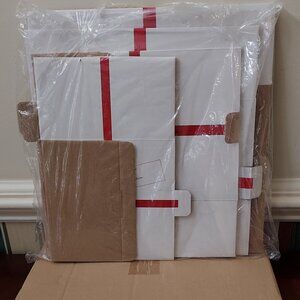 QVC GIFT SET OF 4 CHRISTMAS GIFT WRAPPED BOXES DIFFERENT SIZES NEW SEALED